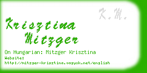 krisztina mitzger business card